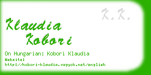 klaudia kobori business card